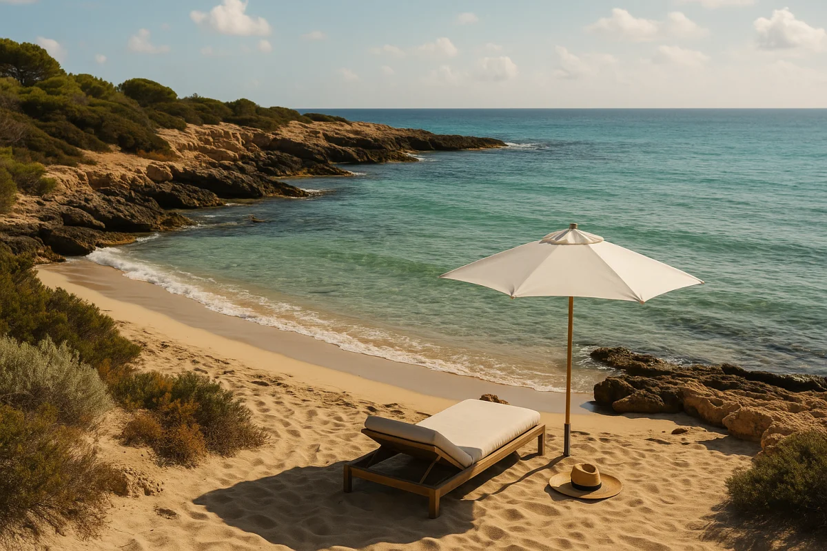 Malerische Küstenstraße auf Ibiza mit versteckten Buchten